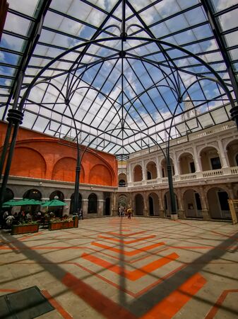 Quito, Ecuador, September 29, 2019: View of the historic centre of Quito, Ecuador. Proclaimed by the Unesco.のeditorial素材