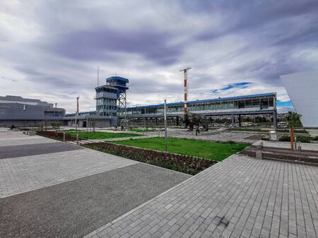 Quito, Pichincha Ecuador - October 25, 2019: Bicentennial Event Center, middle of Quito near an airfield, A convention center.のeditorial素材