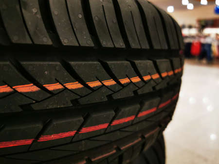 Tire thread patter. Car tire thread pattern backgroundの写真素材
