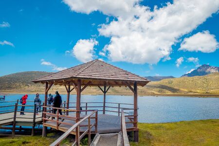 Cotopaxi national park, Ecuador in a sunny and windy day.の写真素材