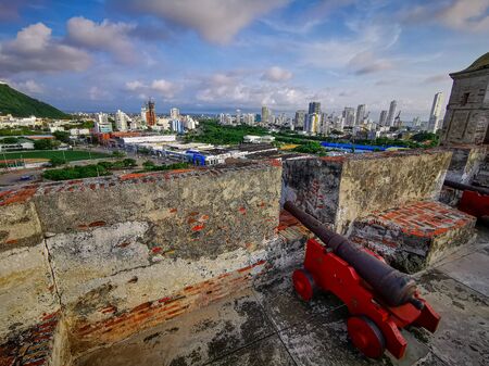 CARTAGENA, COLOMBIA - NOVEMBER 05, 2019 :Castillo de San Felipe de Barajas castle in Cartagena de Indias, Colombia.のeditorial素材