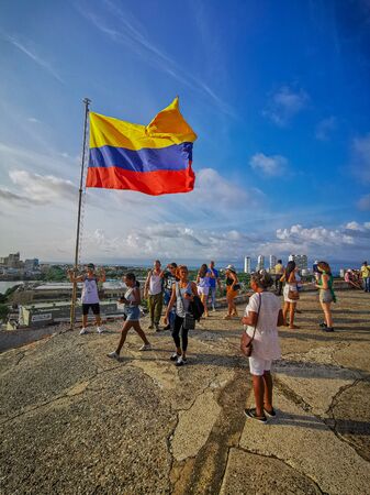 CARTAGENA, COLOMBIA - NOVEMBER 05, 2019 :Castillo de San Felipe de Barajas castle in Cartagena de Indias, Colombia.のeditorial素材