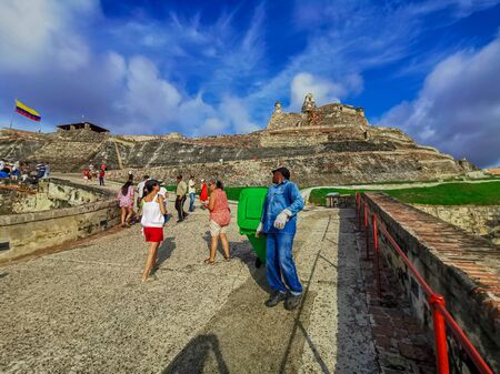 CARTAGENA, COLOMBIA - NOVEMBER 05, 2019 :Castillo de San Felipe de Barajas castle in Cartagena de Indias, Colombiaのeditorial素材