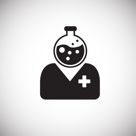 Medical personnel on white background iconの写真素材