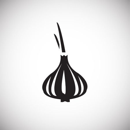 Onion on white background iconのイラスト素材