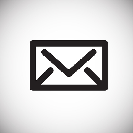 Mail envelope on white background iconのイラスト素材