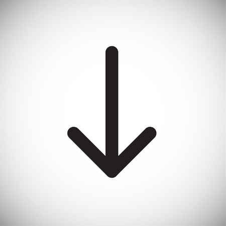 Arrow down on white background iconのイラスト素材