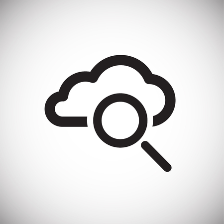 Cloud storage search on white background iconの写真素材