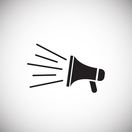 Social communication voice amplifier on white background iconの写真素材