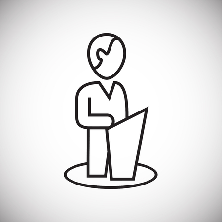 Speaker thin line on white background iconのイラスト素材