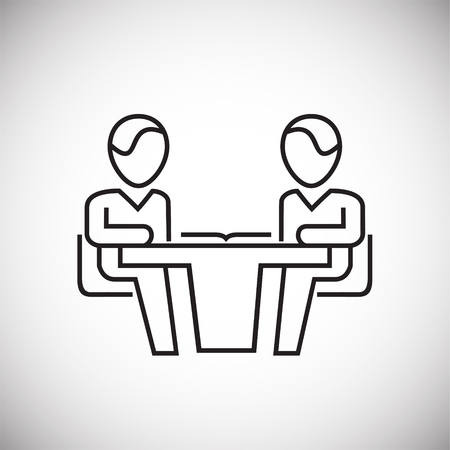 Business appointment thin line on white background iconのイラスト素材