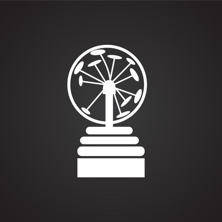 Electric ball on black background iconのイラスト素材
