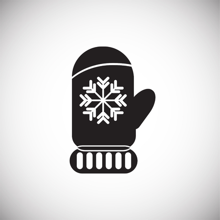 Warm mitten on white background iconのイラスト素材