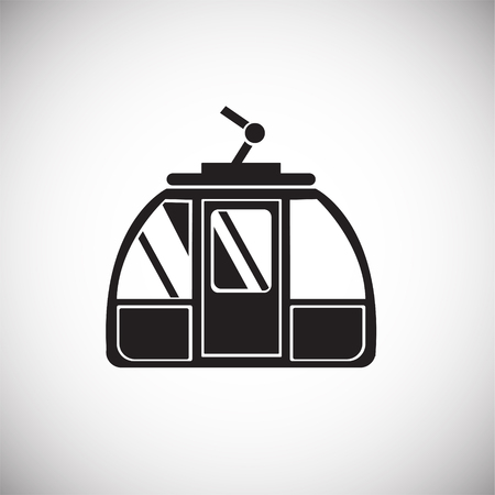 Ski lift on white background iconのイラスト素材