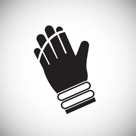 Ski glove on white background iconのイラスト素材