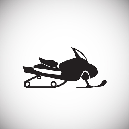 Snow mobile on white background iconのイラスト素材