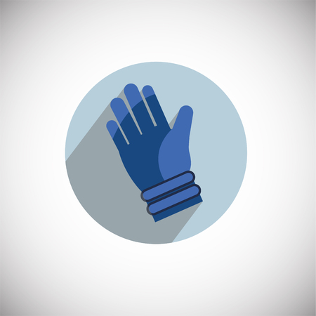 Ski glove on flat background iconのイラスト素材