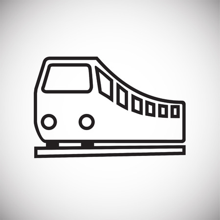 Travel by train thin line on white background iconの写真素材