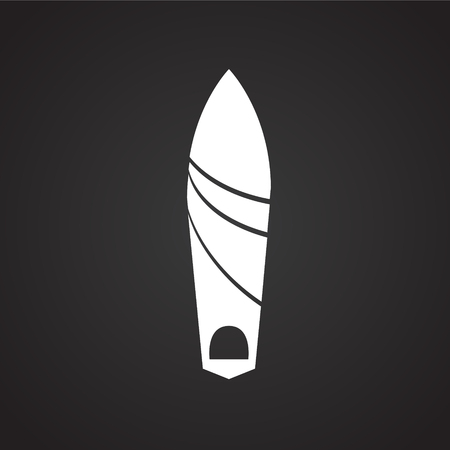 Surf board on white background iconの写真素材
