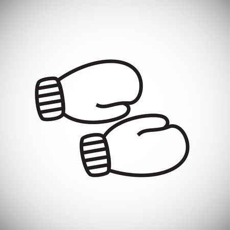 Christmas mittens thin line on white background iconの写真素材