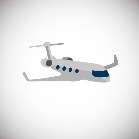 Business jet plane aircraft on white background iconのイラスト素材