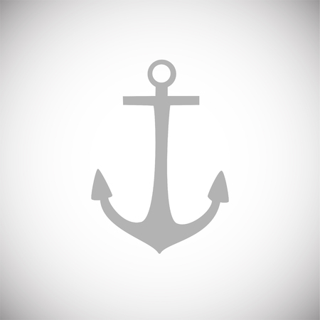 Old anchor on white background iconの写真素材