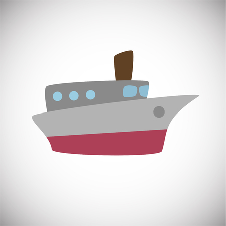 Flat ship on white background iconの写真素材