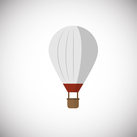 Hot air balloon aircraft on white background iconの写真素材