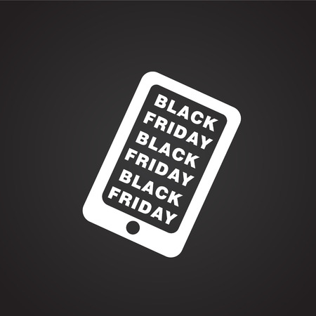 Black friday message on black background iconのイラスト素材