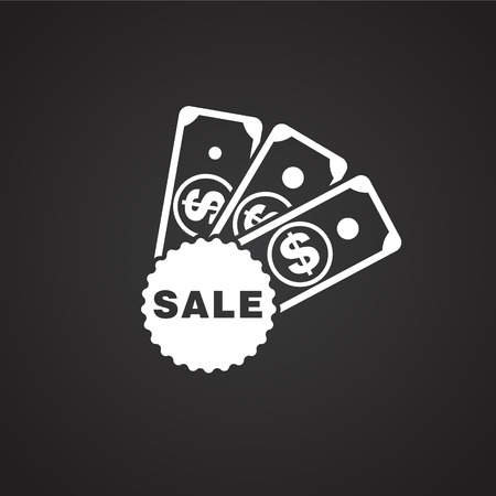 Money economy on sale on black background iconのイラスト素材