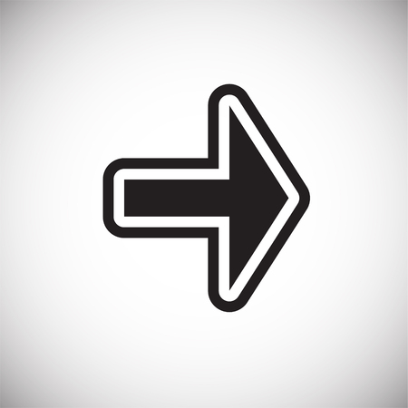 Arrow with outline on white background iconの写真素材
