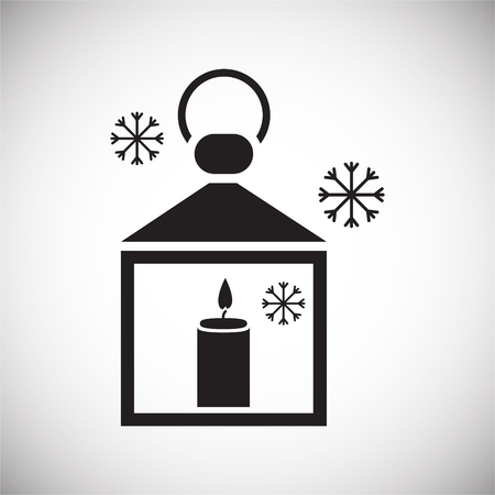 Christmas lantern on white background iconのイラスト素材