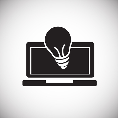 Coworking idea bulb on white background iconのイラスト素材