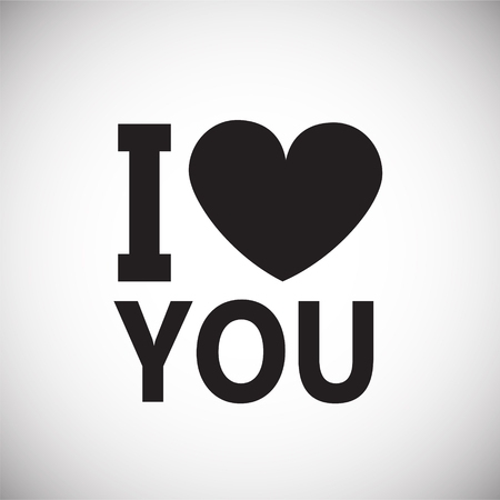 I love you on white background iconのイラスト素材