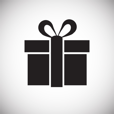Valentines day gift on white background iconのイラスト素材