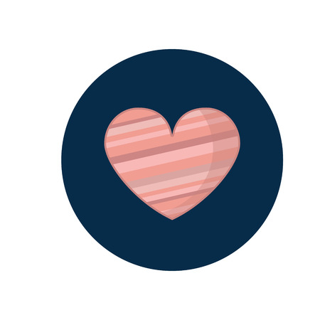 Flat Abstract heart on white background iconの写真素材