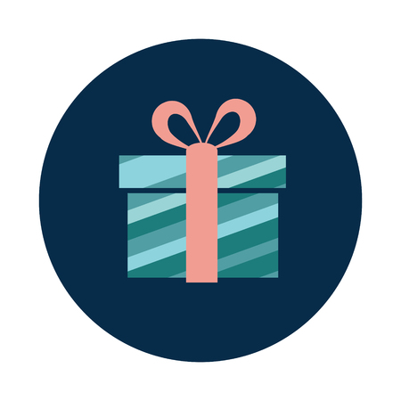 Flat Valentines day gift on white background iconの写真素材