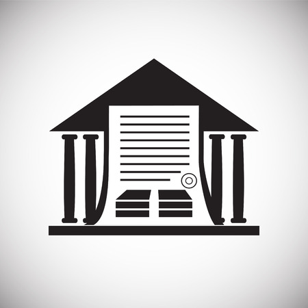 Real estate property buying contract on white background iconのイラスト素材