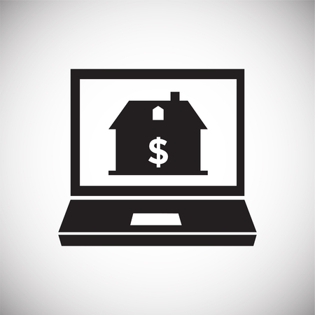 Property online buy sell on white backgorund iconのイラスト素材