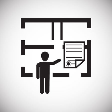 Architector on white background iconのイラスト素材