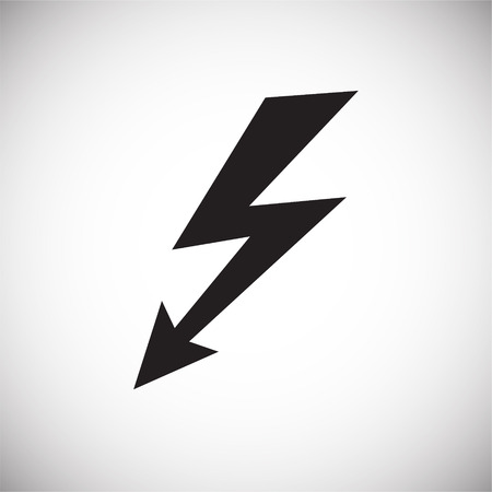 Electricity sign cocept on white background iconのイラスト素材