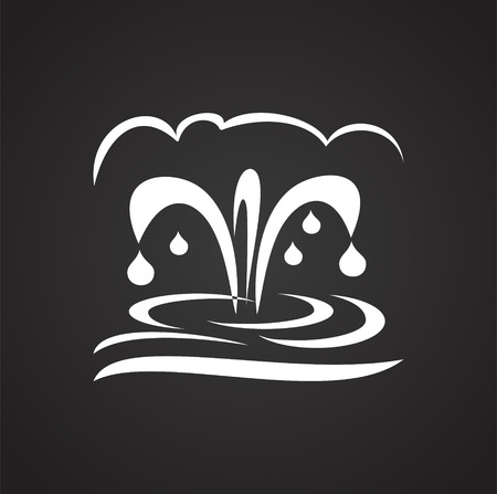Geo thermal energy on black background iconのイラスト素材