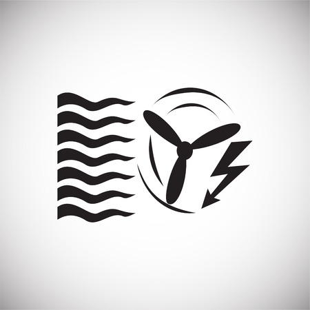 Wind mill energy on white background iconのイラスト素材