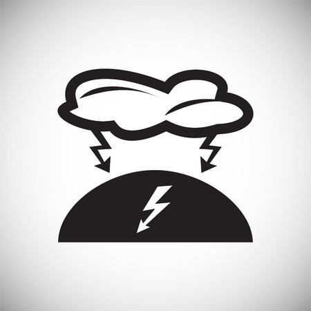 Meteorological energy generation on white background iconのイラスト素材