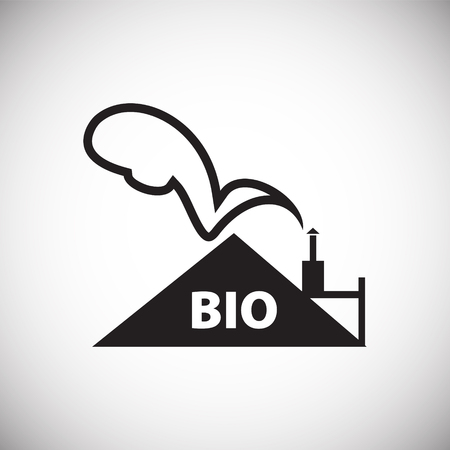 Bio waste recycling energy on white background iconのイラスト素材