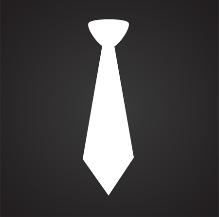 Trendy cute tie on black background iconのイラスト素材