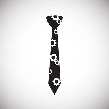 Trendy cute tie on white background iconのイラスト素材