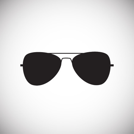 Trendy eye wear glasses on white background iconのイラスト素材