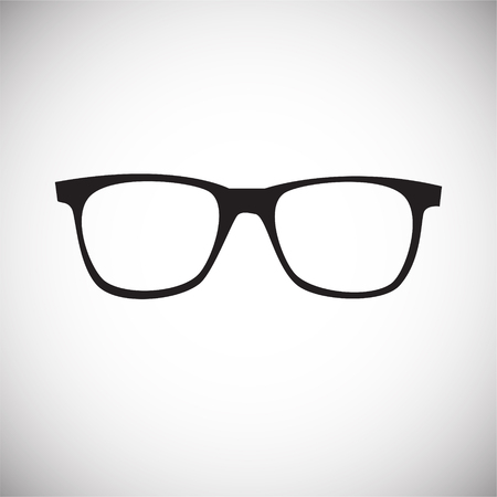 Trendy eye wear glasses on white background iconのイラスト素材