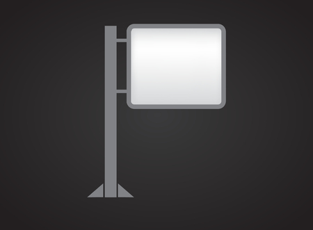 Banner mockup on black background iconのイラスト素材